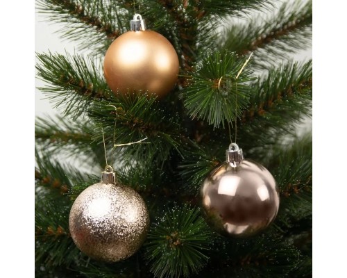 Ялинкова іграшка House Of Seasons Кульки Пластик 27 шт D6 см Персик (8720967923274)