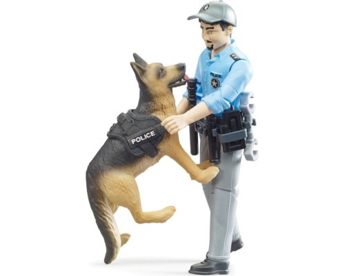 Фігурка Bruder Фігурка поліцейського з собакою (62150)