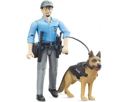 Фігурка Bruder Фігурка поліцейського з собакою (62150)