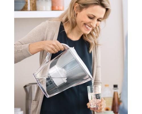 Фільтр-глечик Brita Marella Memo MXPro 2.4л (1.4л води) з фільтр-картриджем 3шт, білий (1052791)