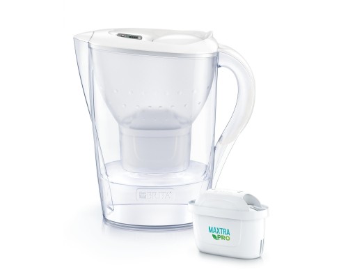 Фільтр-глечик Brita Marella Memo MXPro 2.4л (1.4л води) з фільтр-картриджем 3шт, білий (1052791)