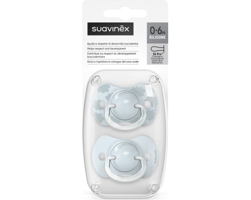 Пустушка Suavinex Dreams 0-6 міс.2 шт, блакитна (308270)