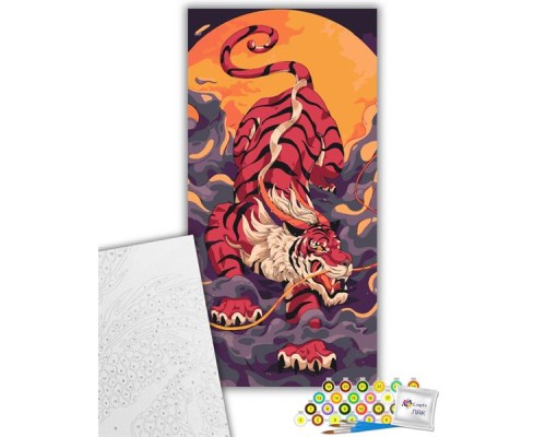 Картина по номерам ArtCraft Тигр, що підкрадається 40х80 см (11593-AC)