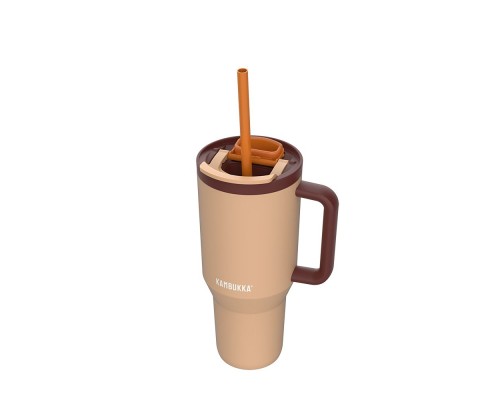 Термокружка Kambukka Rio Almond Dream 950 мл Бежева з коричневим (11-08001)