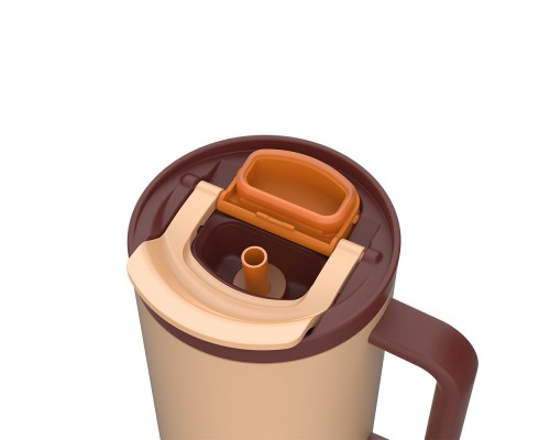 Термокружка Kambukka Rio Almond Dream 950 мл Бежева з коричневим (11-08001)