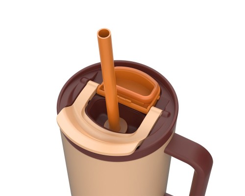 Термокружка Kambukka Rio Almond Dream 950 мл Бежева з коричневим (11-08001)