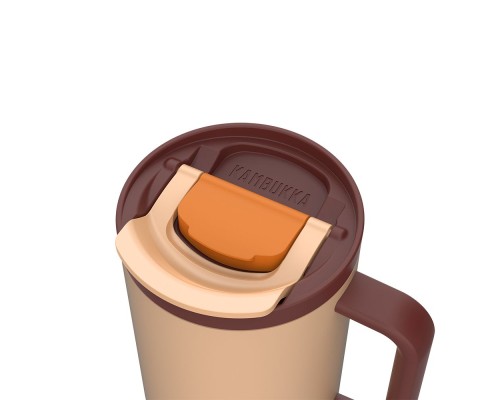 Термокружка Kambukka Rio Almond Dream 950 мл Бежева з коричневим (11-08001)