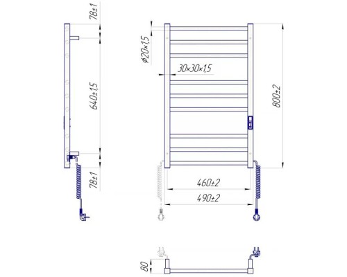 Сушарка для рушників MARIO Преміум Класік-ITR K (2.2.1608.03.G)