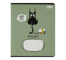 Зошит ZiBi CRAZY CAT 48 аркушів, клітинка оливковий (ZB.1703-36)