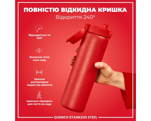 Пляшка для води ION8 OneTouch Stainless Steel 1200 мл Red (I8SS1000RED)