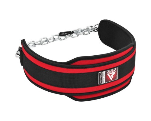 Обважнювач RDX Пояс з ланцюгом T7 Pro Dipping Belt 2 Layer Red (WDB-T7R)