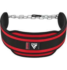 Обважнювач RDX Пояс з ланцюгом T7 Pro Dipping Belt 2 Layer Red (WDB-T7R)