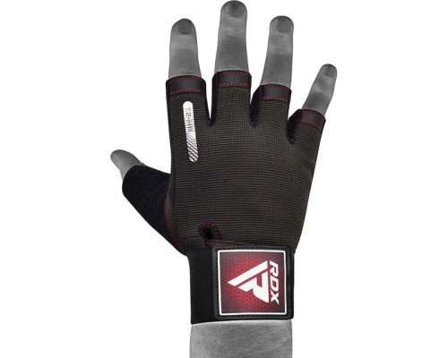 Рукавички для фітнесу RDX T2 Half Red S (WGA-T2HR-S)