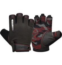 Рукавички для фітнесу RDX T2 Half Red S (WGA-T2HR-S)