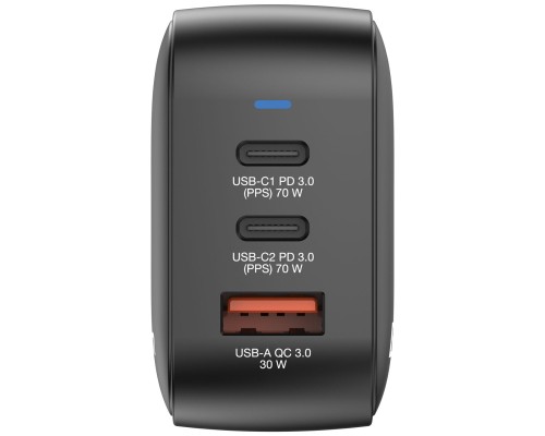Зарядний пристрій Verbatim MiniGaN 70 W 3 ports (2xUSB-C/1xUSB-A) (32229)