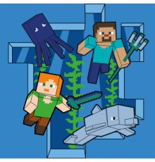 Картина по номерам Santi Майнкрафт Стів та Алекс у підводному світі 25х25см (955475)