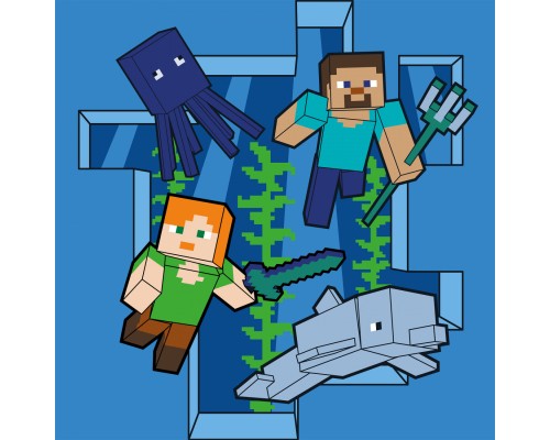 Картина по номерам Santi Майнкрафт Стів та Алекс у підводному світі 25х25см (955475)