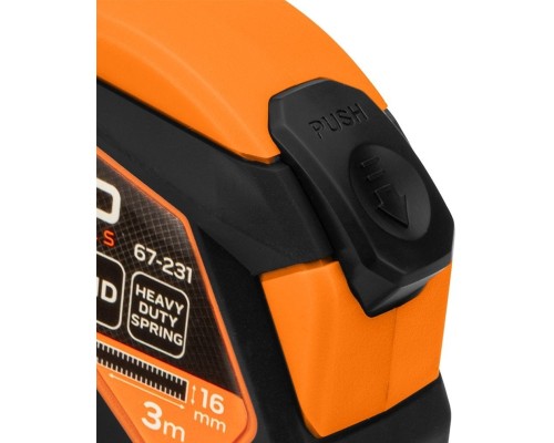 Рулетка Neo Tools 3мx16мм, з фіксатором змотування, магніт (67-231)