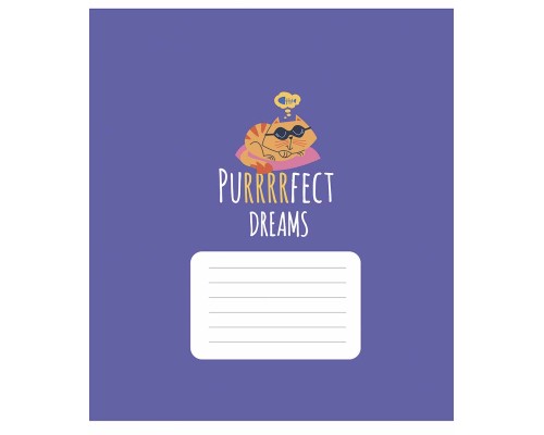 Зошит Школярик Purrrfect cats 24 аркуша лінія (024-3562L)