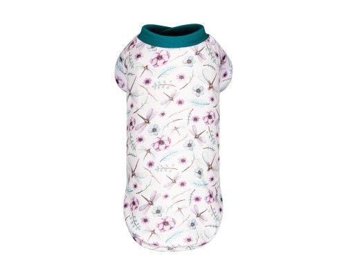 Футболка для тварин Pet Fashion Flora L біла з квітковим принтом (4823082441457)