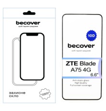 Скло захисне BeCover ZTE Blade A75 4G 10D Black (713578)