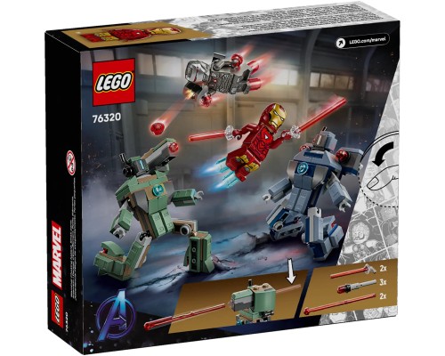 Конструктор LEGO Super Heroes Залізна людина та Бойова Машина проти Хаммер Дронів (76320)