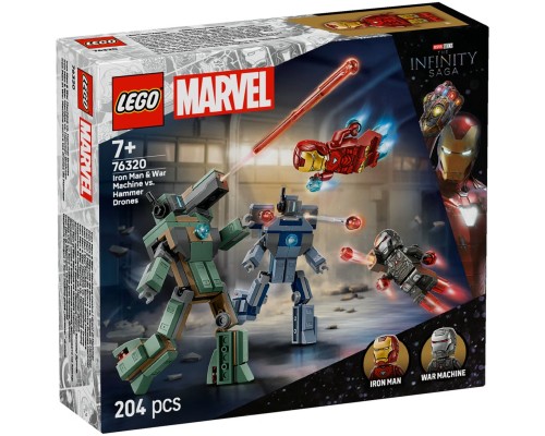 Конструктор LEGO Super Heroes Залізна людина та Бойова Машина проти Хаммер Дронів (76320)
