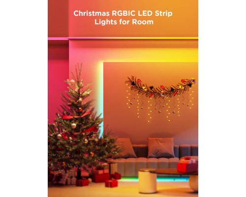 Світлодіодна стрічка Govee H100E LED Compatible extension of H61E1, 1.0m, RGBIC , WI-FI/Bluetooth, white (H100E0D1)