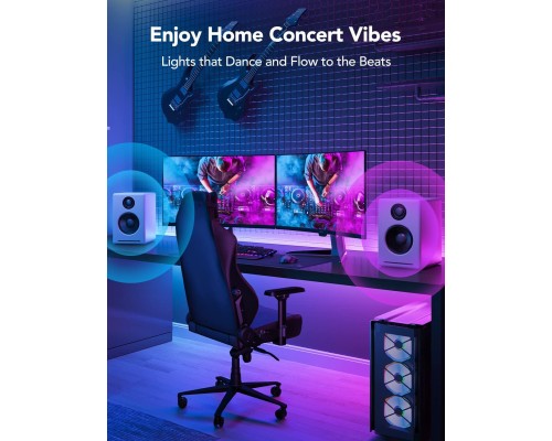 Світлодіодна стрічка Govee H100E LED Compatible extension of H61E1, 1.0m, RGBIC , WI-FI/Bluetooth, white (H100E0D1)