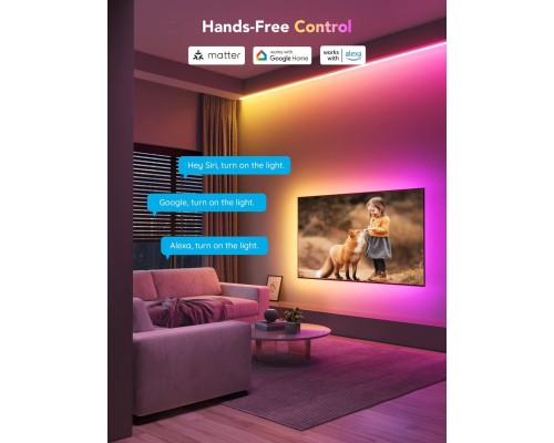 Світлодіодна стрічка Govee H100E LED Compatible extension of H61E1, 1.0m, RGBIC , WI-FI/Bluetooth, white (H100E0D1)