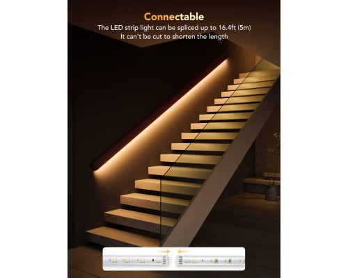 Світлодіодна стрічка Govee H100E LED Compatible extension of H61E1, 1.0m, RGBIC , WI-FI/Bluetooth, white (H100E0D1)