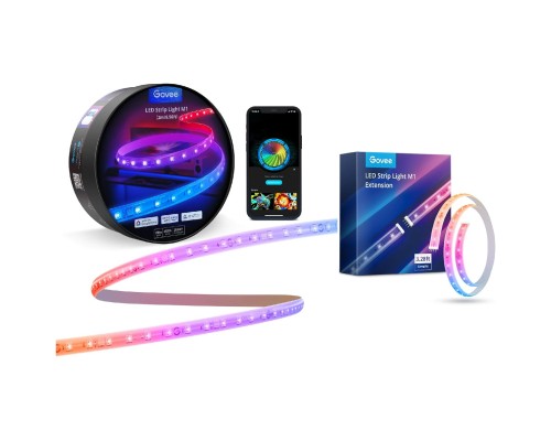 Світлодіодна стрічка Govee H100E LED Compatible extension of H61E1, 1.0m, RGBIC , WI-FI/Bluetooth, white (H100E0D1)