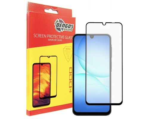Скло захисне Dengos Full Glue Samsung Galaxy A17 Black (TGFG-407)