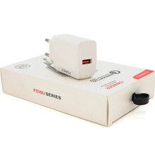 Зарядний пристрій iKAKU USB QC3.0 white (KSC-178-FEISU)