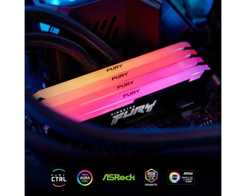 Модуль пам'яті для комп'ютера DDR4 16GB 3200 MHz Beast RGB Kingston Fury (ex.HyperX) (KF432C16BB12A/16WP)