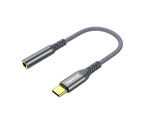 Перехідник USB-C to 3.5mm F 0.14m gray ColorWay (CW-AD-CJ)