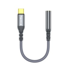 Перехідник USB-C to 3.5mm F 0.14m gray ColorWay (CW-AD-CJ)