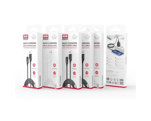 Дата кабель USB 2.0 AM to Micro 5P 1.0m braided white XO (NB235_M_White)