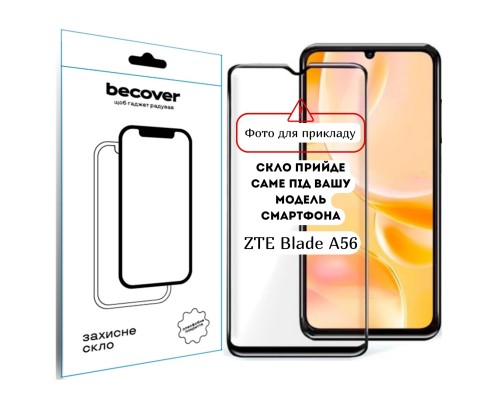 Скло захисне BeCover ZTE Blade A56 Black (714375)