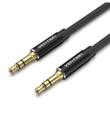 Кабель мультимедійний 3.5mm Male to Male Audio Cable 1.5M Black Aluminum Alloy Type VENTION (BAXBG)