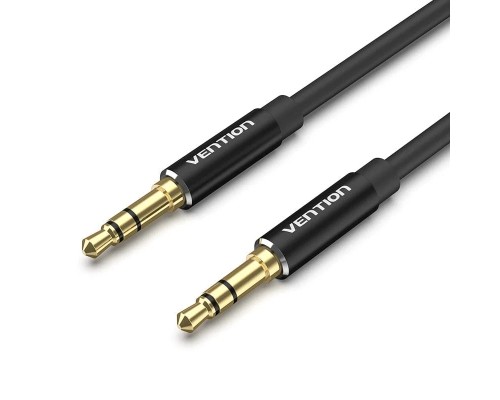 Кабель мультимедійний 3.5mm Male to Male Audio Cable 1.5M Black Aluminum Alloy Type VENTION (BAXBG)