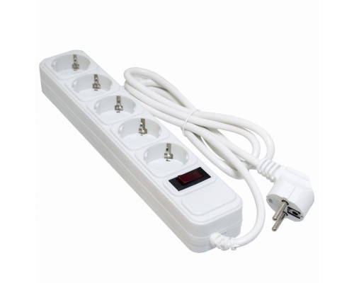 Мережевий фільтр живлення Patron 1.8m (SP-1052W), 5 розеток White (EXT-PN-SP-1052W)