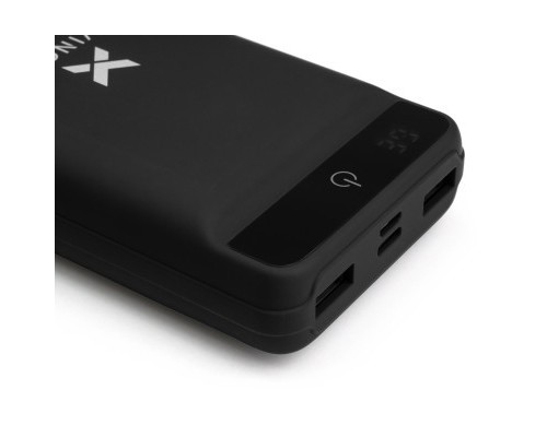 Батарея універсальна Vinga 20000 mAh QC3.0 Display soft touch black (VPB2QLSBK) 