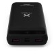 Батарея універсальна Vinga 20000 mAh QC3.0 Display soft touch black (VPB2QLSBK) 