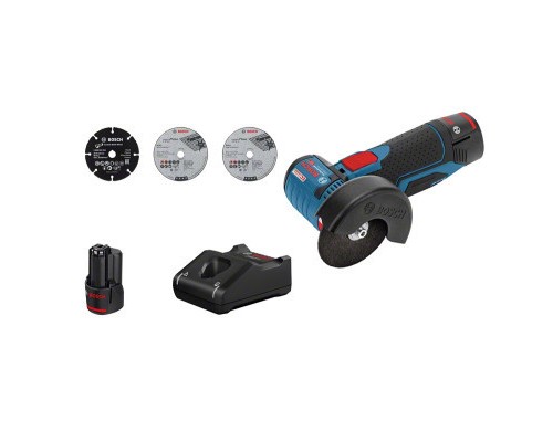 Шліфувальна машина Bosch Professional GWS 12V-76 акумуляторная, 2x3,0 Ач (0.601.9F2.00B)