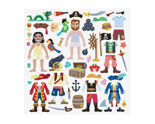 Набір для творчості Melissa&Doug Об'ємні багаторазові наліпки Пірати (MD9102)