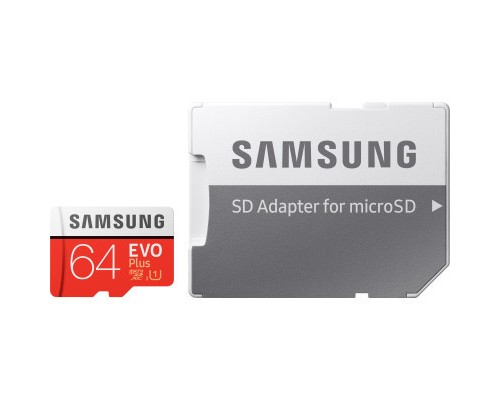 Карта пам'яті Samsung 64GB microSDXC class 10 UHS-I U1 Evo Plus V2 (MB-MC64HA/RU)