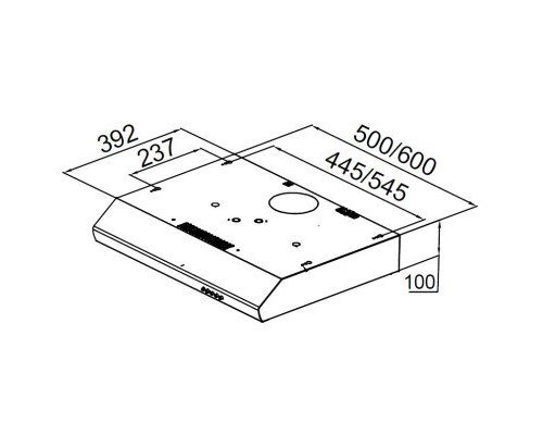 Витяжка кухонна Pyramida UX 60 WH