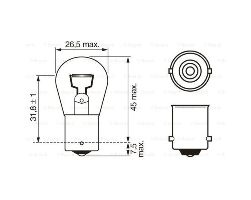 Автолампа Bosch 21W (1 987 302 201)