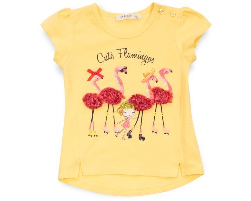 Футболка дитяча Breeze з фламінго і капрі (13490-104G-yellow)